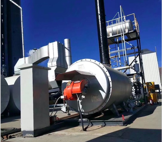 西藏120萬大卡燃氣導熱油爐調試完